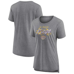 Los Angeles Kings Women's Hit the Ice Tri-Blend T-Shirt - Gray - NHL
