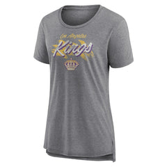 Los Angeles Kings Women's Hit the Ice Tri-Blend T-Shirt - Gray - NHL