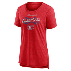 Montreal Canadiens Women's Hit the Ice Tri-Blend T-Shirt - Red - NHL