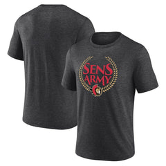 Ottawa Senators Shout Out Tri-Blend T-Shirt - Charcoal - NHL