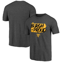 Pittsburgh Penguins Shoot to Score Tri-Blend T-Shirt - Charcoal - NHL