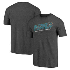 San Jose Sharks Shoot to Score Tri-Blend T-Shirt - Charcoal - NHL