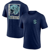 Seattle Kraken Earnest Will Tri-Blend T-Shirt - Deep Sea Blue - NHL