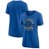 St. Louis Blues Women's Vintage Arch Tri-Blend T-Shirt - Blue - NHL