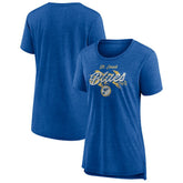 St. Louis Blues Women's Hit the Ice Tri-Blend T-Shirt - Blue - NHL