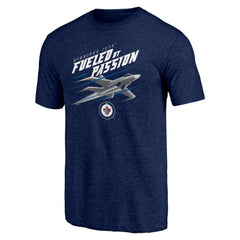 Winnipeg Jets Shoot to Score Tri-Blend T-Shirt - Navy - NHL