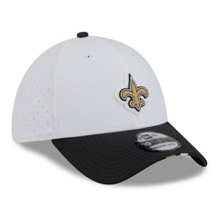 New Orleans Saints New Era 2025 NFL Training Camp 39THIRTY Flex Hat White/Black | NFL