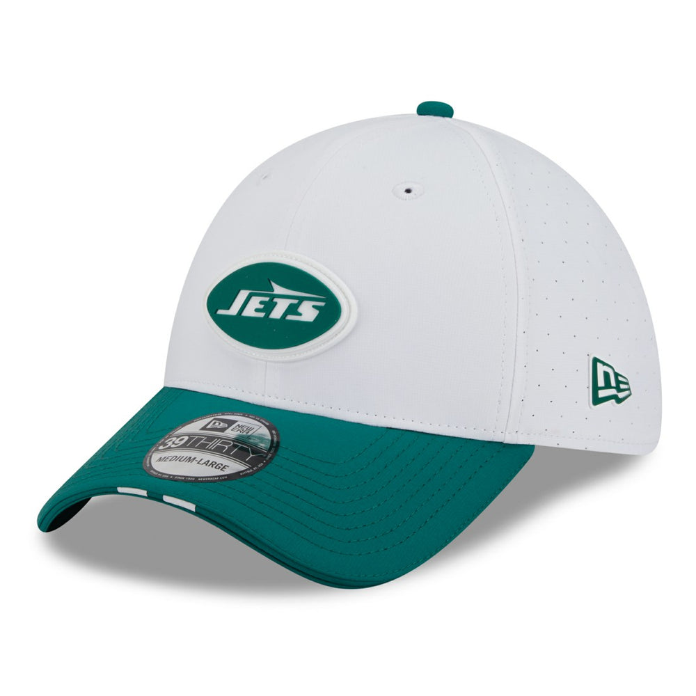 New York Jets New Era 2025 NFL Training Camp 39THIRTY Flex Hat White/Green | NFL
