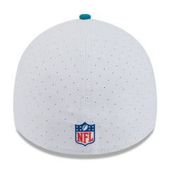 Miami Dolphins New Era 2025 NFL Training Camp Throwback Logo 39THIRTY Flex Hat White/Aqua | NFL