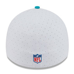 Miami Dolphins New Era 2025 NFL Training Camp 39THIRTY Flex Hat White/Aqua | NFL