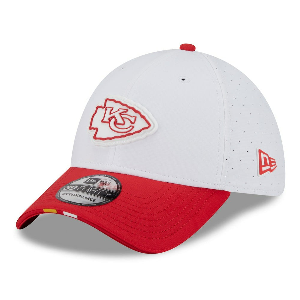 Kansas City Chiefs New Era 2025 NFL Training Camp 39THIRTY Flex Hat White/Red | NFL