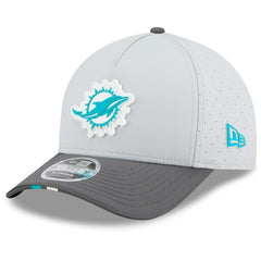 Miami Dolphins New Era 2025 NFL Training Camp A-Frame 9FORTY Adjustable Hat Gray/Graphite | NFL