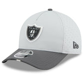 Las Vegas Raiders New Era 2025 NFL Training Camp A-Frame 9FORTY Adjustable Hat Gray/Graphite | NFL