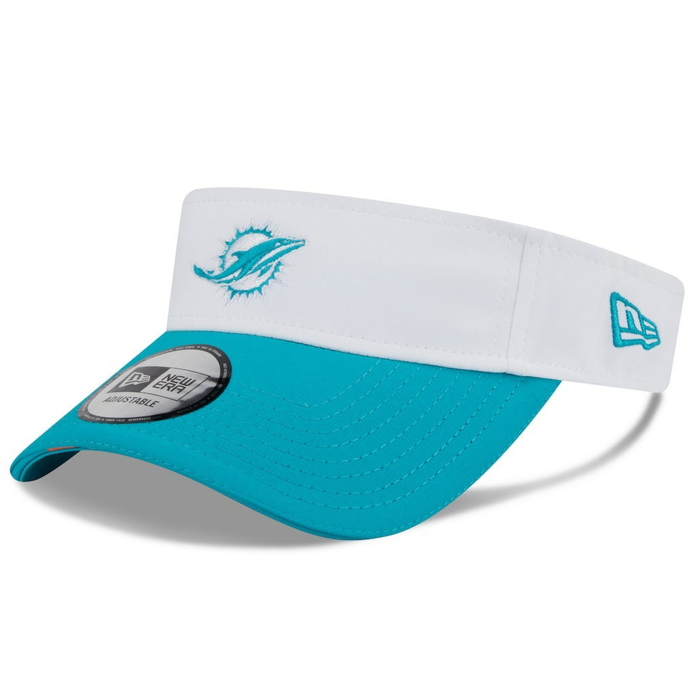 Miami Dolphins New Era 2025 NFL Training Camp Adjustable Visor White/Aqua | NFL