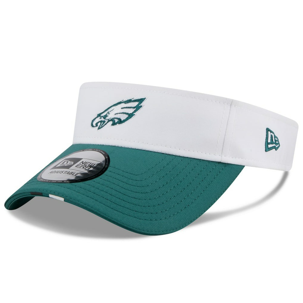 Philadelphia Eagles New Era 2025 NFL Training Camp Adjustable Visor White/Midnight Green | NFL