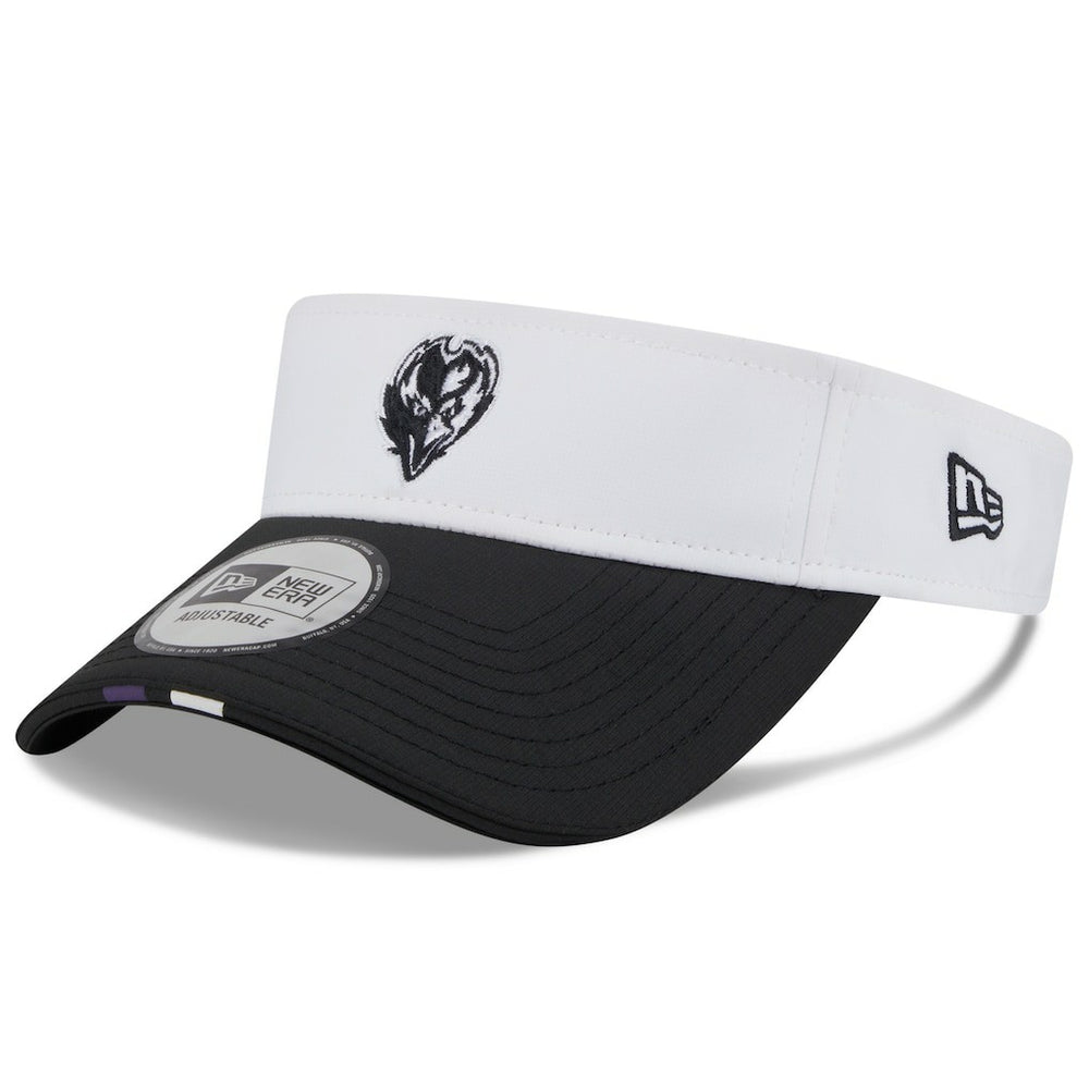 Baltimore Ravens New Era 2025 NFL Training Camp Adjustable Visor White/Black | NFL