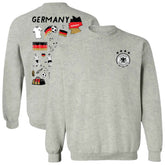 Germany National Team Vive La Fete Women's Impressions Artwork Pullover Sweatshirt Gray - FIFA World CUP