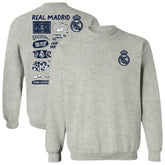 Real Madrid Vive La Fete Women's Impressions Artwork Pullover Sweatshirt Gray - FIFA World CUP
