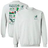 Mexico National Team Vive La Fete Women's Impressions Artwork Pullover Sweatshirt White - FIFA World CUP