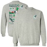 Mexico National Team Vive La Fete Women's Impressions Artwork Pullover Sweatshirt Gray - FIFA World CUP