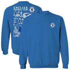 Chelsea Vive La Fete Women's Impressions Artwork Pullover Sweatshirt Blue - FIFA World CUP