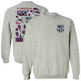 Barcelona Vive La Fete Women's Impressions Artwork Pullover Sweatshirt Gray - FIFA World CUP