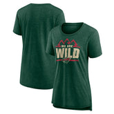 Minnesota Wild Women's Shout Out Tri-Blend T-Shirt - Green - NHL