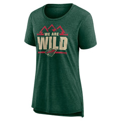 Minnesota Wild Women's Shout Out Tri-Blend T-Shirt - Green - NHL