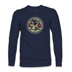 Club America 1863FC Color Badge Long Sleeve T-Shirt Navy - FIFA World CUP