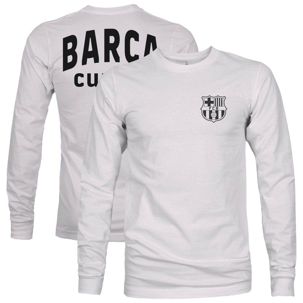 Barcelona 1863FC Back Team Arch Long Sleeve T-Shirt Gray - FIFA World CUP