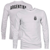 Argentina National Team 1863FC Back Team Arch Long Sleeve T-Shirt Gray - FIFA World CUP