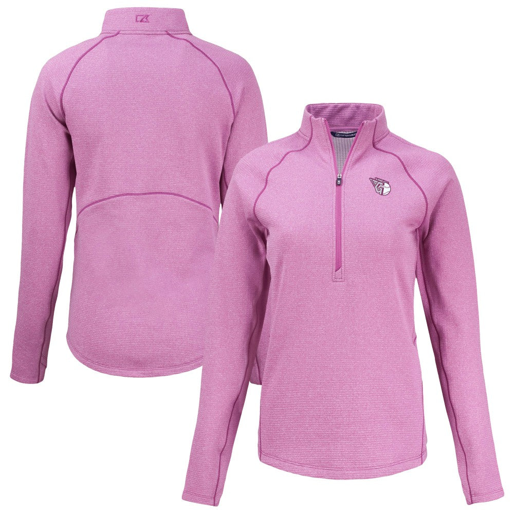 Cleveland Guardians Cutter & Buck Women's Peshastin Eco Fleece Recycled Half-Zip Jacket - MLB