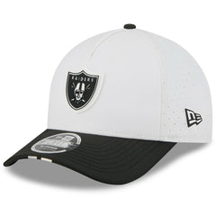 Las Vegas Raiders New Era Youth 2025 NFL Training Camp A-Frame 9FORTY Adjustable Hat White/Black | NFL