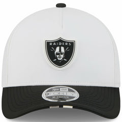 Las Vegas Raiders New Era Youth 2025 NFL Training Camp A-Frame 9FORTY Adjustable Hat White/Black | NFL