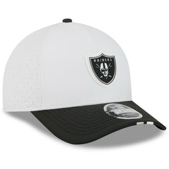 Las Vegas Raiders New Era Youth 2025 NFL Training Camp A-Frame 9FORTY Adjustable Hat White/Black | NFL
