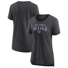 New Jersey Devils Women's Proud Tri-Blend T-Shirt - Gray - NHL