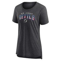 New Jersey Devils Women's Proud Tri-Blend T-Shirt - Gray - NHL