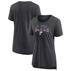 St. Louis Blues Women's Proud Tri-Blend T-Shirt - Gray - NHL