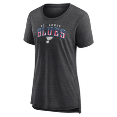 St. Louis Blues Women's Proud Tri-Blend T-Shirt - Gray - NHL