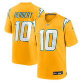Justin Herbert Los Angeles Chargers Youth Alternate Charger Power Game Player Jersey Gold | Nike for Sale