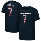 C.J. Stroud Houston Texans Outerstuff Youth Mainliner Drip Player Name & Number T-Shirt Navy | NFL