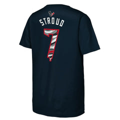 C.J. Stroud Houston Texans Outerstuff Youth Mainliner Drip Player Name & Number T-Shirt Navy | NFL