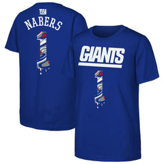 Malik Nabers New York Giants Outerstuff Youth Mainliner Drip Player Name & Number T-Shirt Royal | NFL