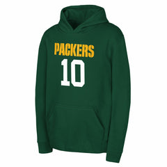 Jordan Love Green Bay Packers Outerstuff Mainliner Player Name & Number Hoodie Green | NFL