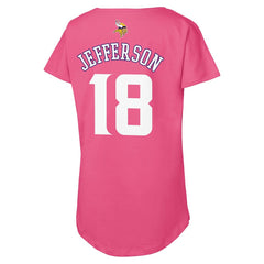Justin Jefferson Minnesota Vikings Outerstuff Girls Youth Player Name & Number T-Shirt Pink | NFL