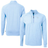 Indianapolis Colts Cutter & Buck Raglan Adapt Eco Knit Heather Quarter-Zip Top Powder Blue | NFL