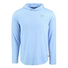 Kansas City Chiefs Men's Cutter & Buck Coastline Epic Comfort Eco Recycled Men's Hooded Shirt Powder Blue | NFL
