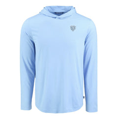 Chicago Bears Men's Cutter & Buck Coastline Epic Comfort Eco Recycled Men's Hooded Shirt Powder Blue | NFL