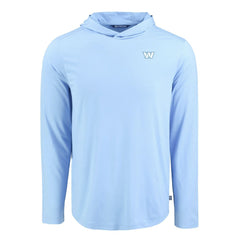 Washington Commanders Men's Cutter & Buck Coastline Epic Comfort Eco Recycled Men's Hooded Shirt Powder Blue | NFL