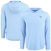 Houston Texans Men's Cutter & Buck Coastline Epic Comfort Eco Recycled Men's Hooded Shirt Powder Blue | NFL